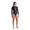 An athlete wearing the Zone3 Ti thermal long sleeve swimsuit  in the colour Black. front facing in a white studio setting. 