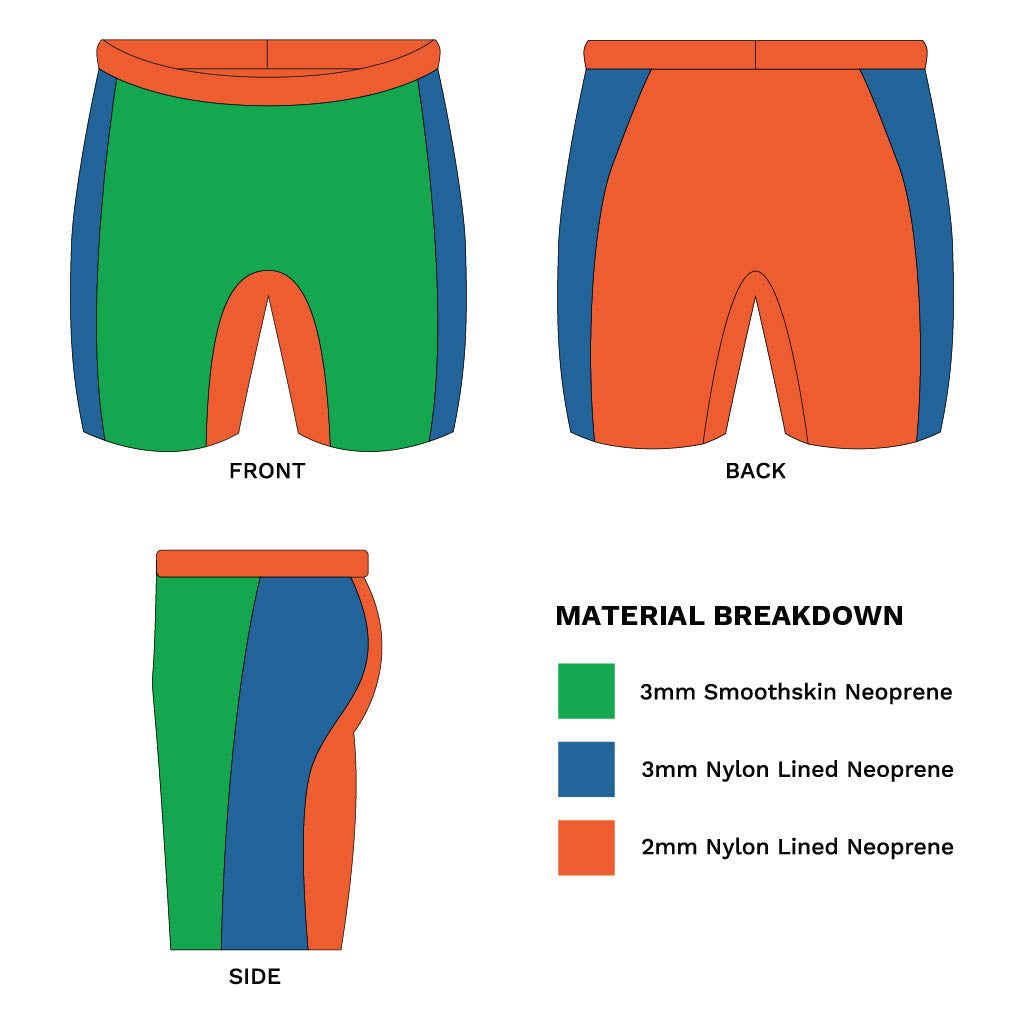Neoprene Buoyancy Shorts 'Active' 3/2mm - ZONE3 AU