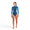 A woman wearing the Zone3 Yulex long sleeve swimsuit on a white background.