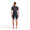 A woman wearing the Zone3 Aeroforce-X II short sleeve trisuit on a white background.