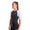 A woman wearing the Zone3 Lava full zip short sleeve trisuit on a white background.
