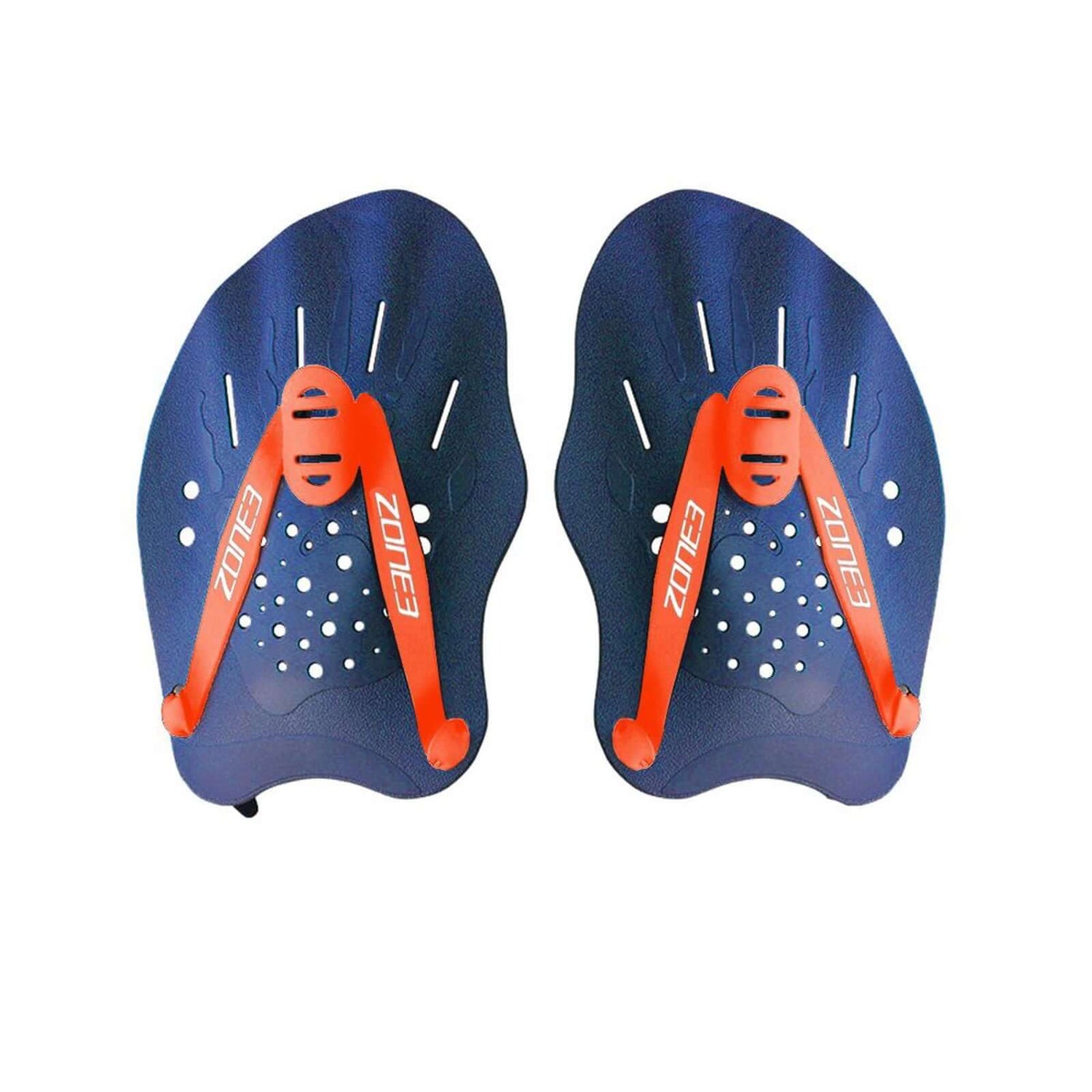 Zone3 Ergo swim training hand paddles on a white background.