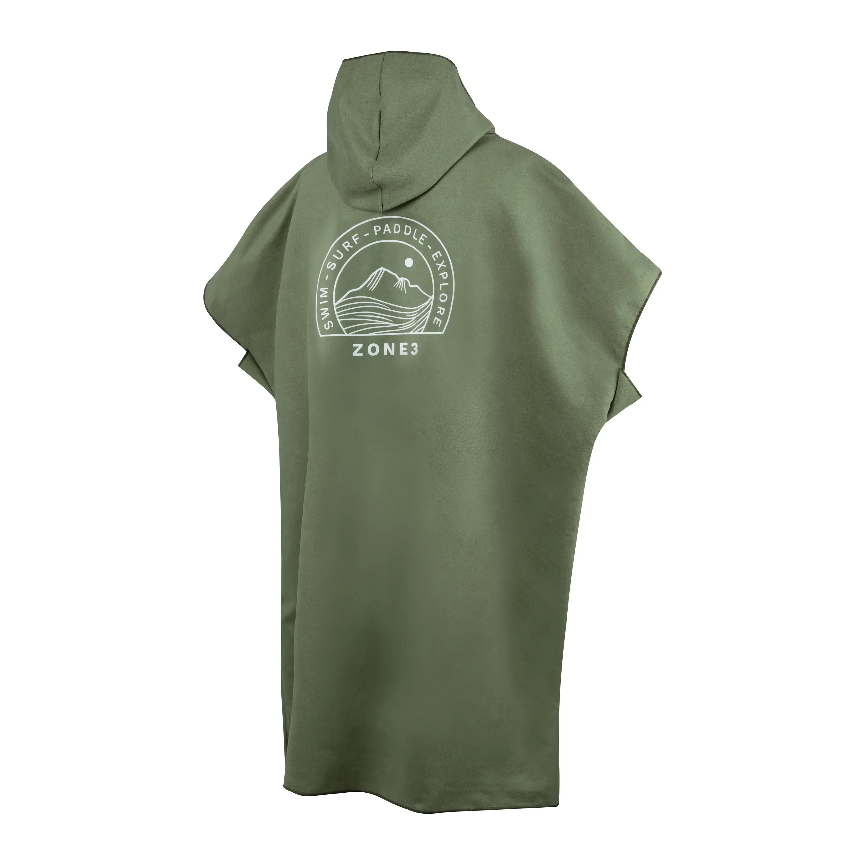 Microfibre Changing Robe in stylish Khaki, perfect for quick drying after swim or beach activities.