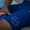 Close up of blue FINA Approved Performance Speed jammer with Zone3 logo on thigh