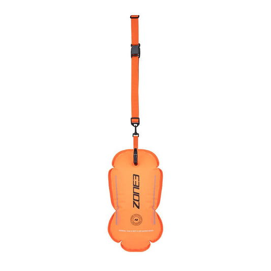 A Zone3 recycled swim safety buoy and tow float in a high-visibility colour.