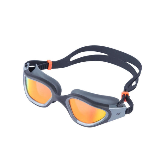 Vapour Swim Goggles with gray frame orange mirrored lenses and a black strap