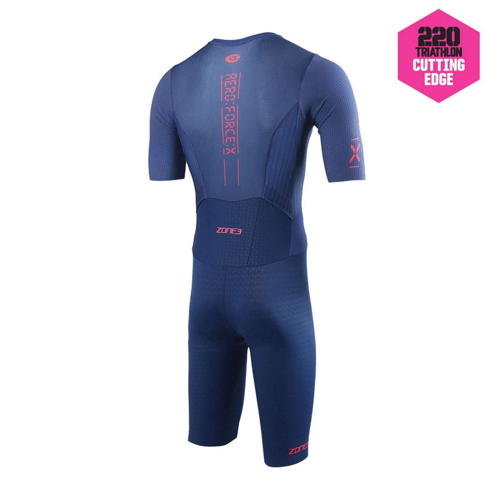 ZONE3 Aeroforce-X II short sleeve trisuit in navy
