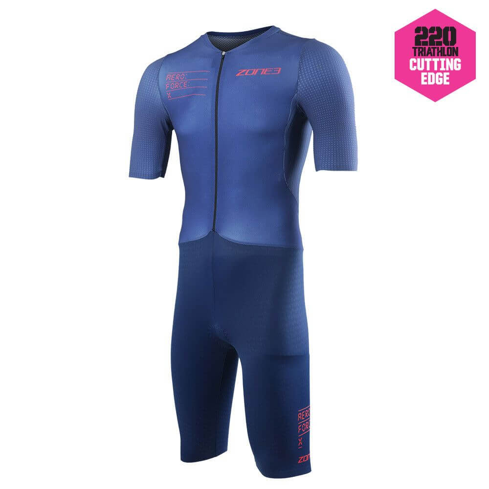 ZONE3 Aeroforce-X II short sleeve trisuit in navy
