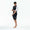 A man wearing the Zone3 Lava full zip short sleeve trisuit on a white background.