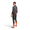 Back view of a man wearing the Zone3 Vanquish-X wetsuit with orange accents on white background. 