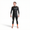 Thermal Aspire wetsuit on male model featuring a black body with orange seam details and orange ankle cuffs