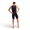 Male model wearing Zone3 Streamline Sleeveless Swimskin in black with logo on the chest, hands on hips.