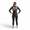 Back view of a Thermal Aspire wetsuit showing a center zipper and orange accent panels.